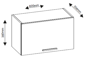 Virtuvės spintelė 60cm pakabinama Greta