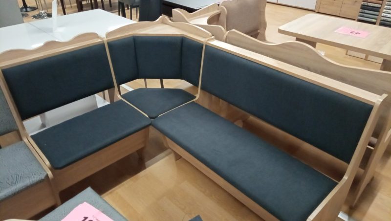 Pilkas virtuvės kampas 150x110cm dirbtina oda arba gobelenas - Image 2
