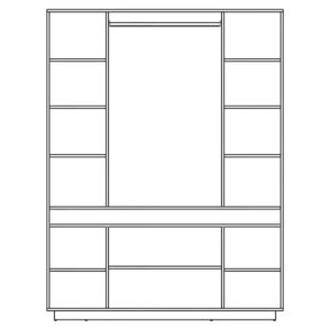 Alternative view of Spinta Geneva Zeneva 4 durys, plotis 156cm