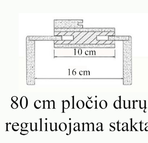 Alternative view of Pilnas durų komplektas VIDAUS DURYS spava šviesi arba tamsi
