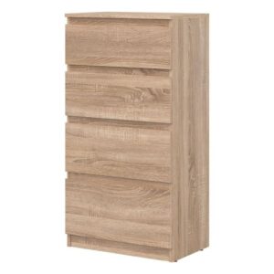 Komoda 55 cm sonoma, balta, ruda