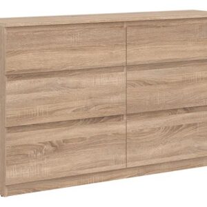 Komoda 137cm sonoma, balta, ruda