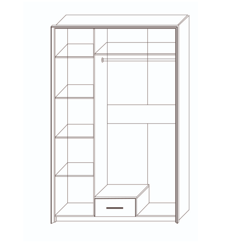 Spinta Skarlet plotis 137cm (sustiprintas rėmas) 4 Spinta Skarlet plotis 137cm (sustiprintas rėmas) - Image 4