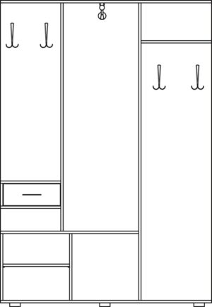Alternative view of Rudas prieškambaris Greta plotis 140cm