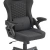 Žaidimų kėdė DELTACO GAMING minkštas juodas audinys GAM-180