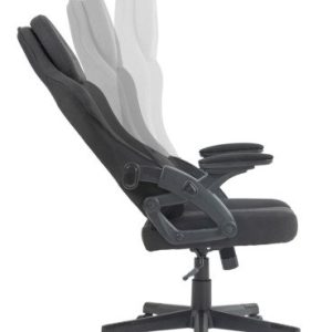 Žaidimų kėdė DELTACO GAMING minkštas juodas audinys GAM-180 | Būsto Pasaulis