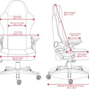 Alternative view of Žaidimų kėdė DELTACO GAMING minkštas juodas audinys GAM-180