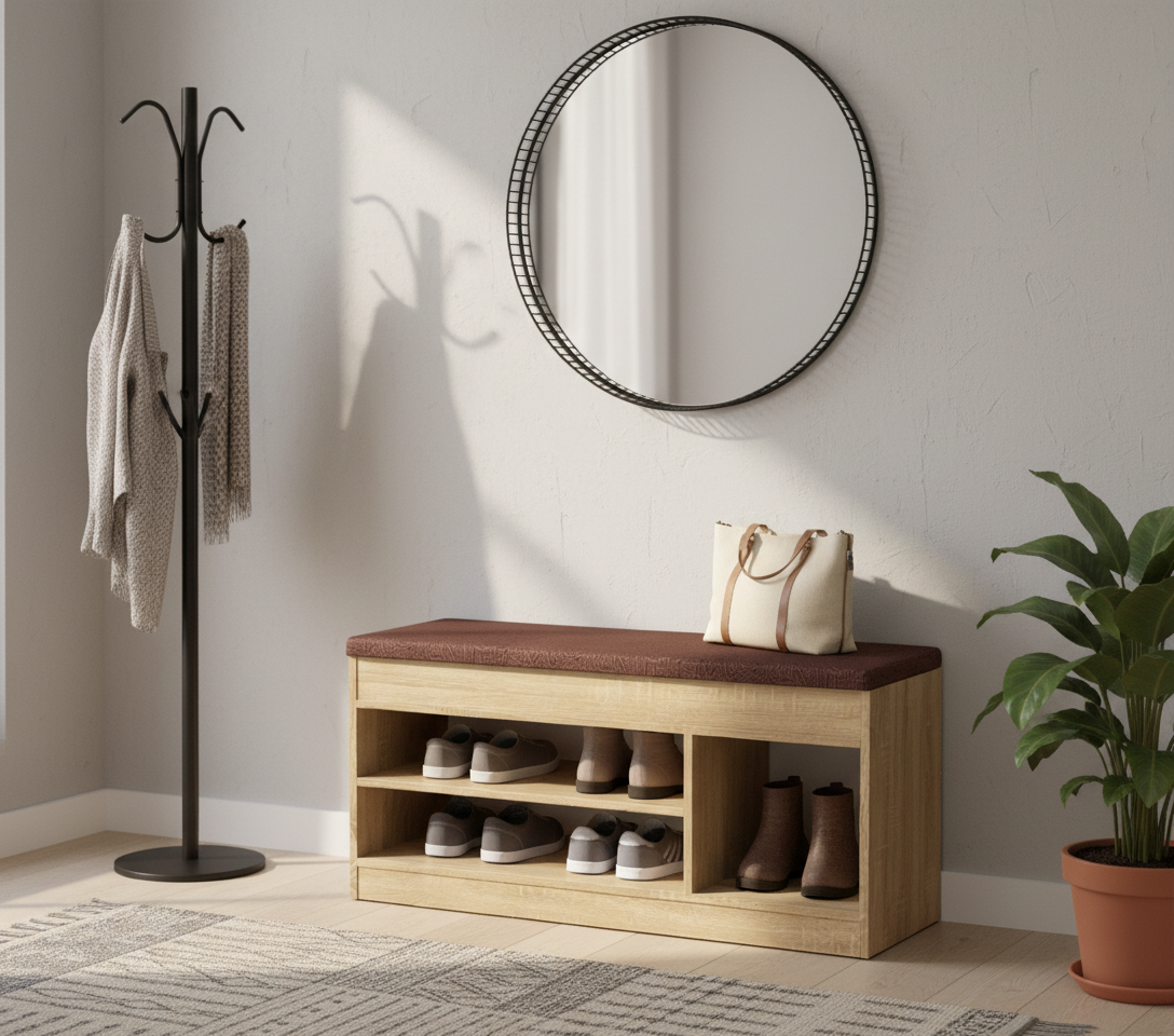 Suoliukas batų dėžė ilgis 100cm (lentynos batams) 1 Suoliukas batų dėžė ilgis 100cm (lentynos batams)