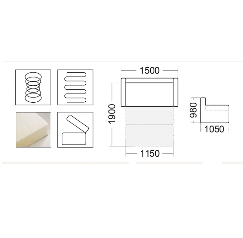Fotelis lova Maljutka ilgis 150cm rudas - Image 3