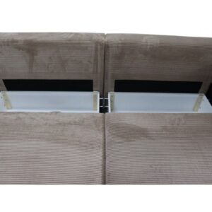 Kampinė rusva sofa lova su patalynės dėže 11 Kampinė rusva sofa lova su patalynės dėže | Būsto Pasaulis