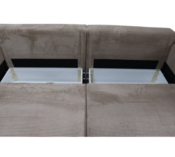 Kampinė rusva sofa lova su patalynės dėže 6 Kampinė rusva sofa lova su patalynės dėže - Image 6