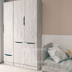 Lova LOK 90cm pilkai rusva su dviem stalčiais 7 Lova LOK 90cm pilkai rusva su dviem stalčiais | Būsto Pasaulis