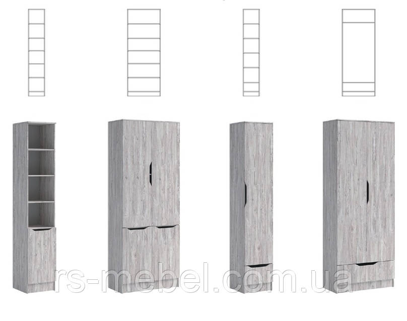 Lova LOK 90cm pilkai rusva su dviem stalčiais 4 Lova LOK 90cm pilkai rusva su dviem stalčiais - Image 4