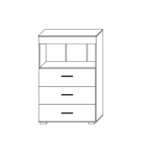 Baras-komoda MARK plotis 80cm | Būsto Pasaulis