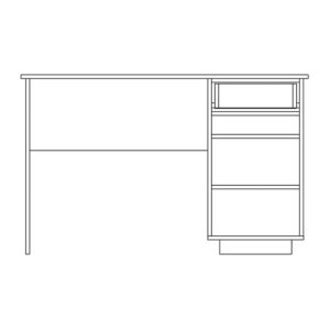 Rašomasis stalas spalva trufel, ilgis 120cm - Image 2